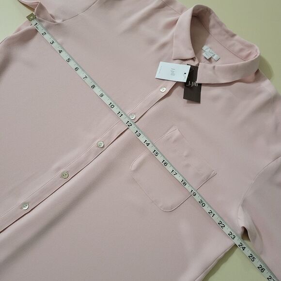 J. Jill Rosewater Pink Button-Down Long Sleeve Blouse - Picture 4 of 14